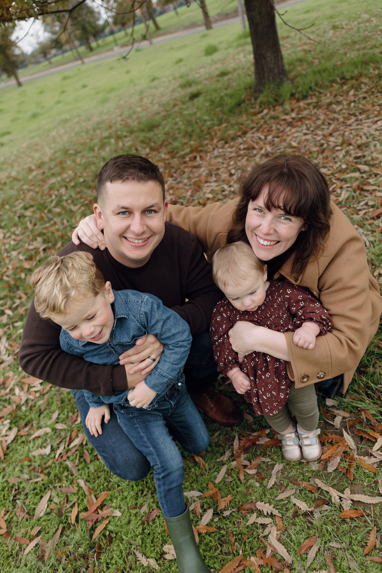 Steven, co-founder of Before Baby and licensed Bay Area paramedic, with his wife and two young children outdoors